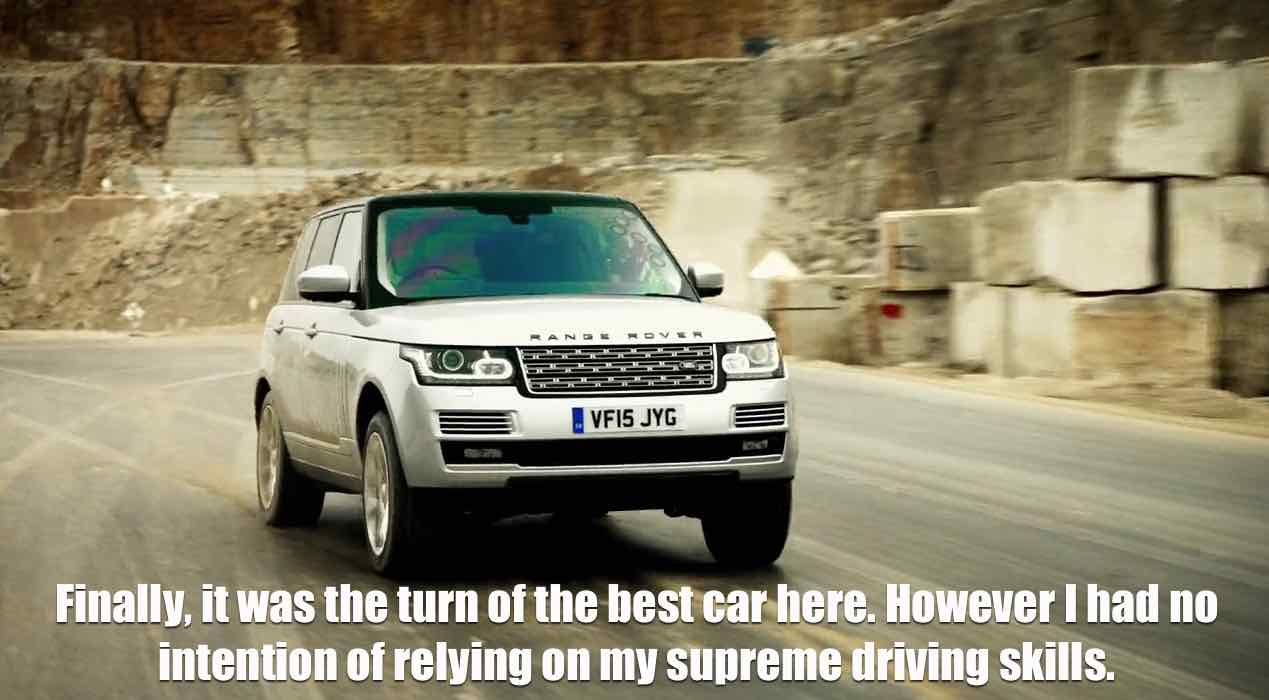 Finally, it was the turn of the best car here. However I had no intention of relying on my supreme driving skills.
